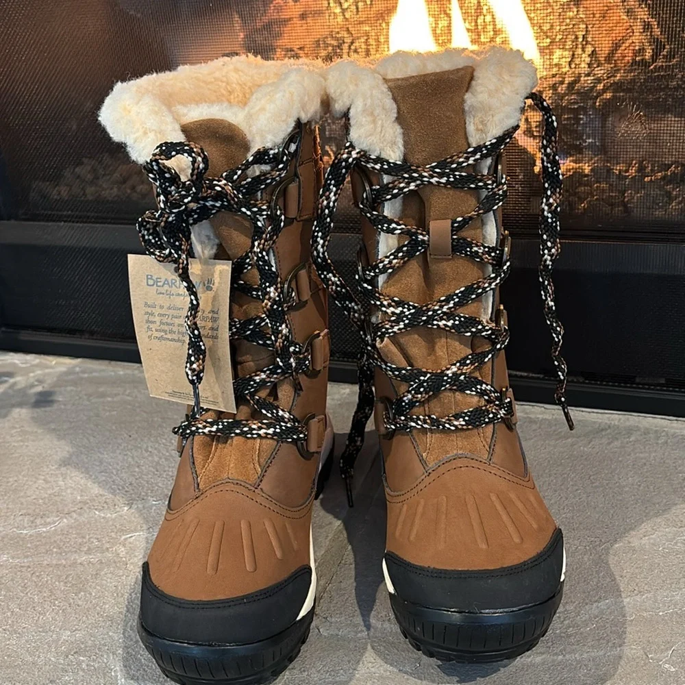 Bearpaw Desdemona NeverWet,wool blend lining,sheepskin footbed,EVA midsole boots